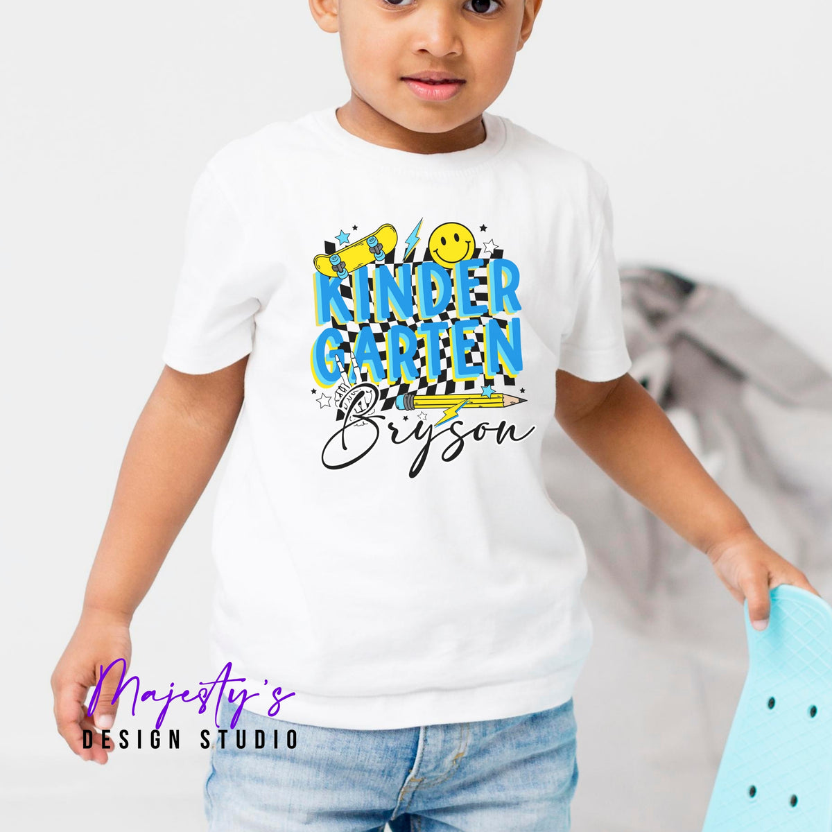 Blue Retro School Tee