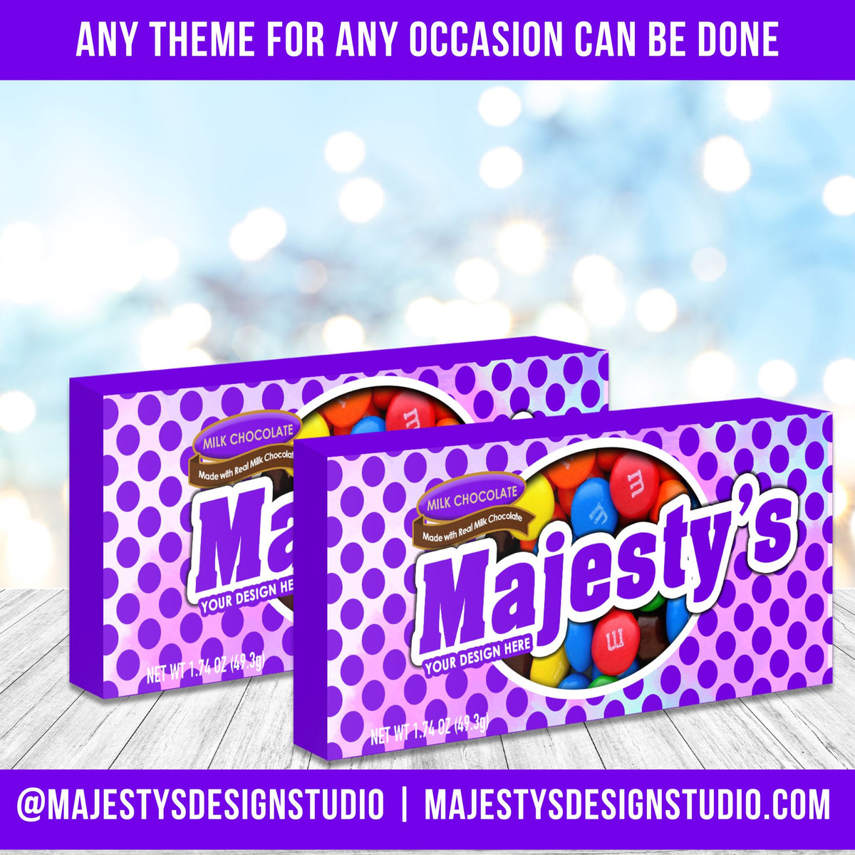 Custom M&M Box Candy