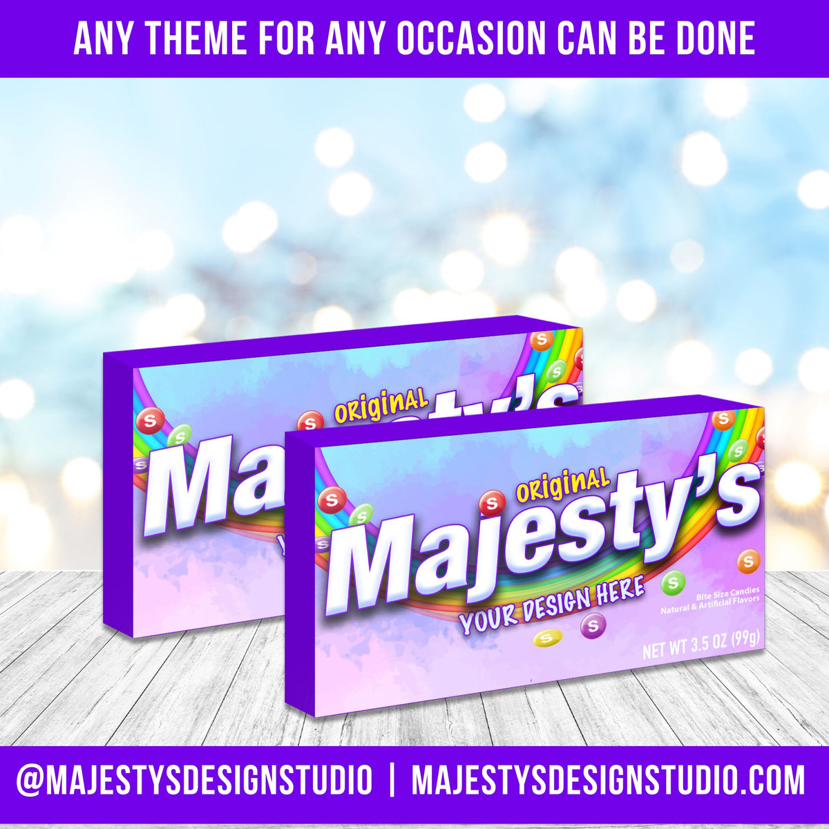 Custom Skittles Box Candy